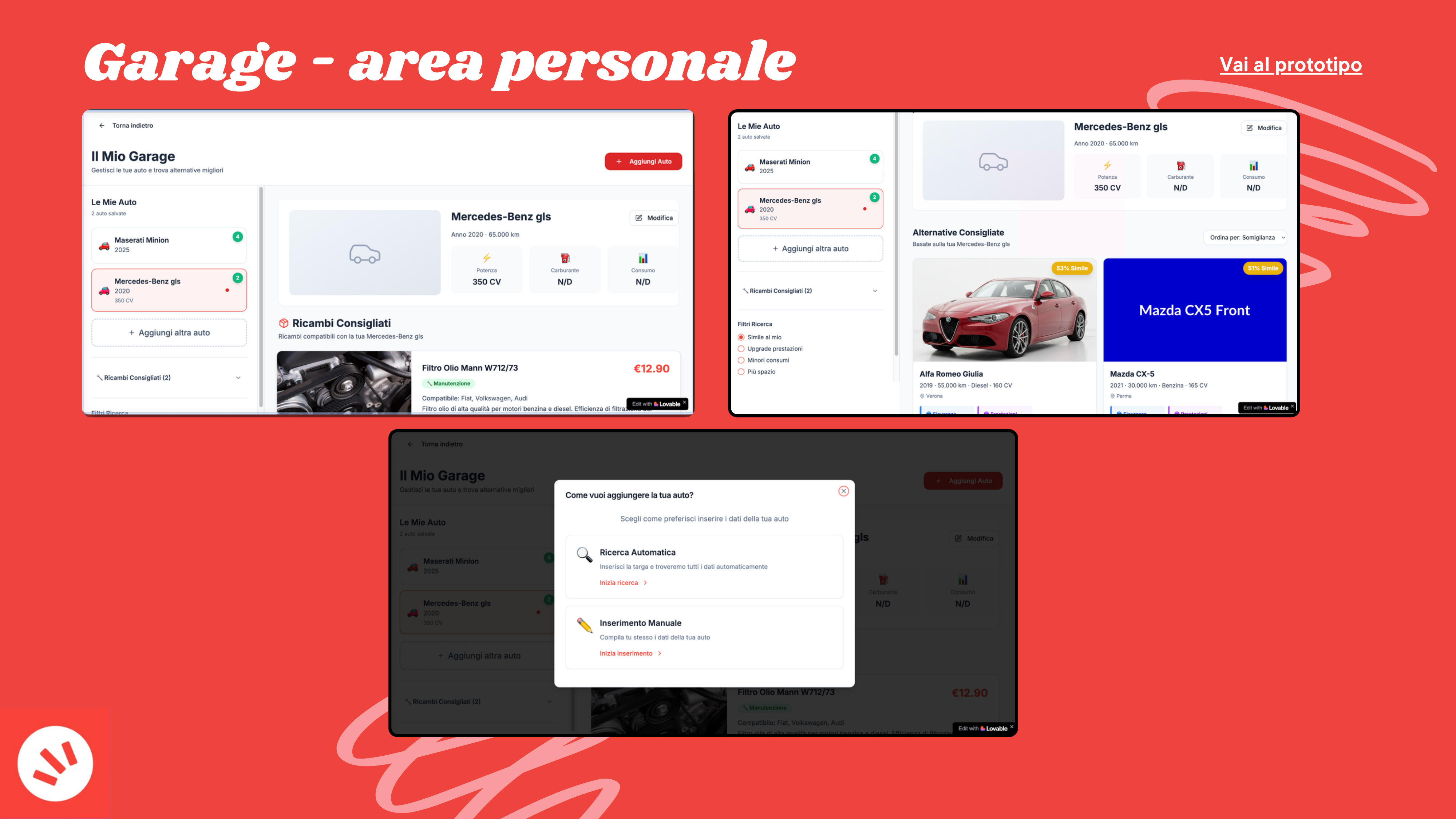 Subito Garage, area personale Il Mio Garage